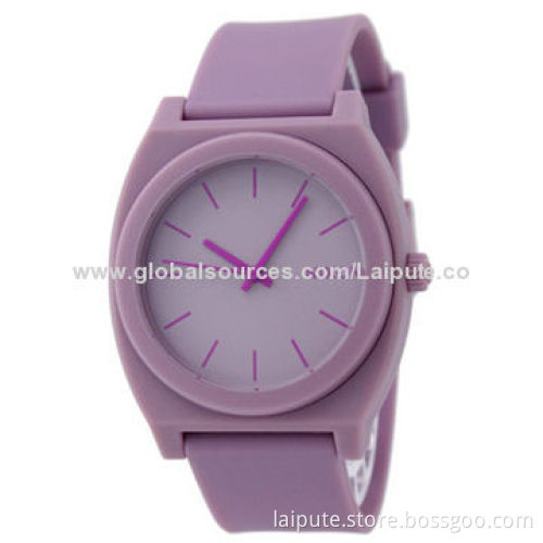 Fashionable Japan movement cheap silicone custom watches with plastic caseNew
